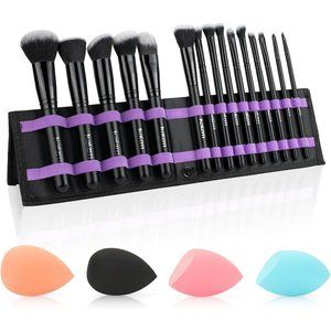 Makeup Brushes with a Foldable Case, Makeup Kit 15PCS